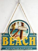 SURFPISTOLS PLAQUE LIFE IN FLIP FLOP 30X24