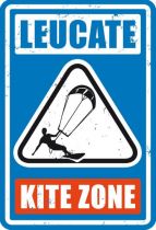 SURFPISTOLS PLAQUE LEUCATE KITE ZONE blue 30X44