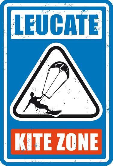 SURFPISTOLS PLAQUE LEUCATE KITE ZONE blue 30X44