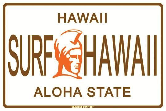 SURF PISTOL PLAQUE ALOHA STATE