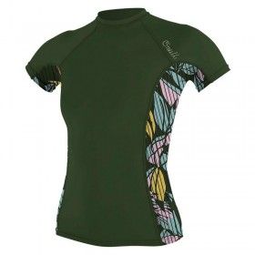 O NEILL WMN SIDE PRINT S/S RASH GUARD